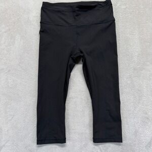 ATHLETA Pants Women's Small Accelerate Crop Leggings Workout Athletic Gym Black‎